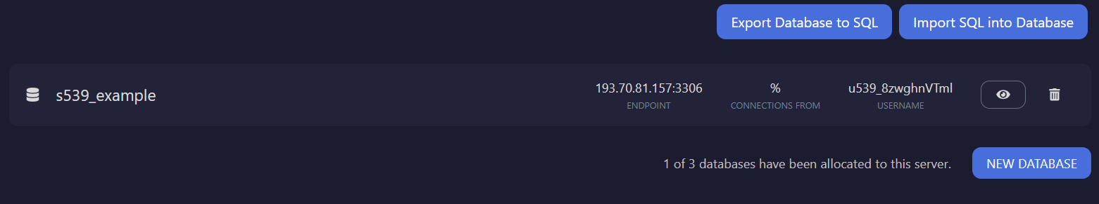Database View